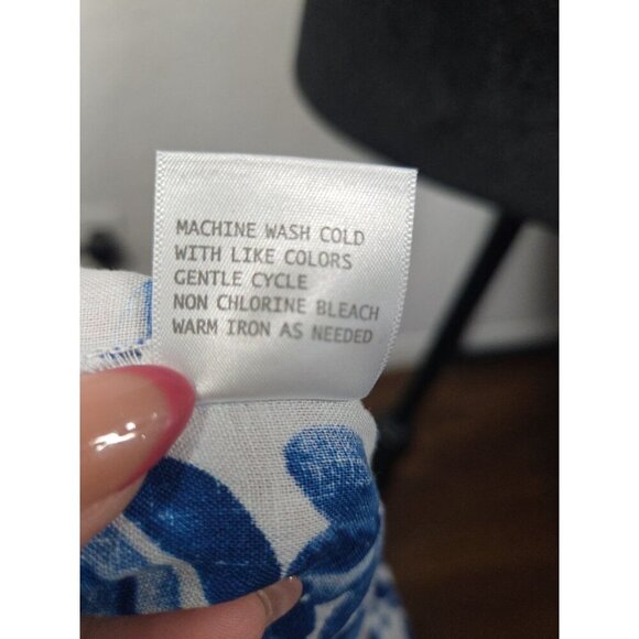 Panama Jack Tropical Cropped Front Tie Button Down Top Size Small - Picture 5 of 6